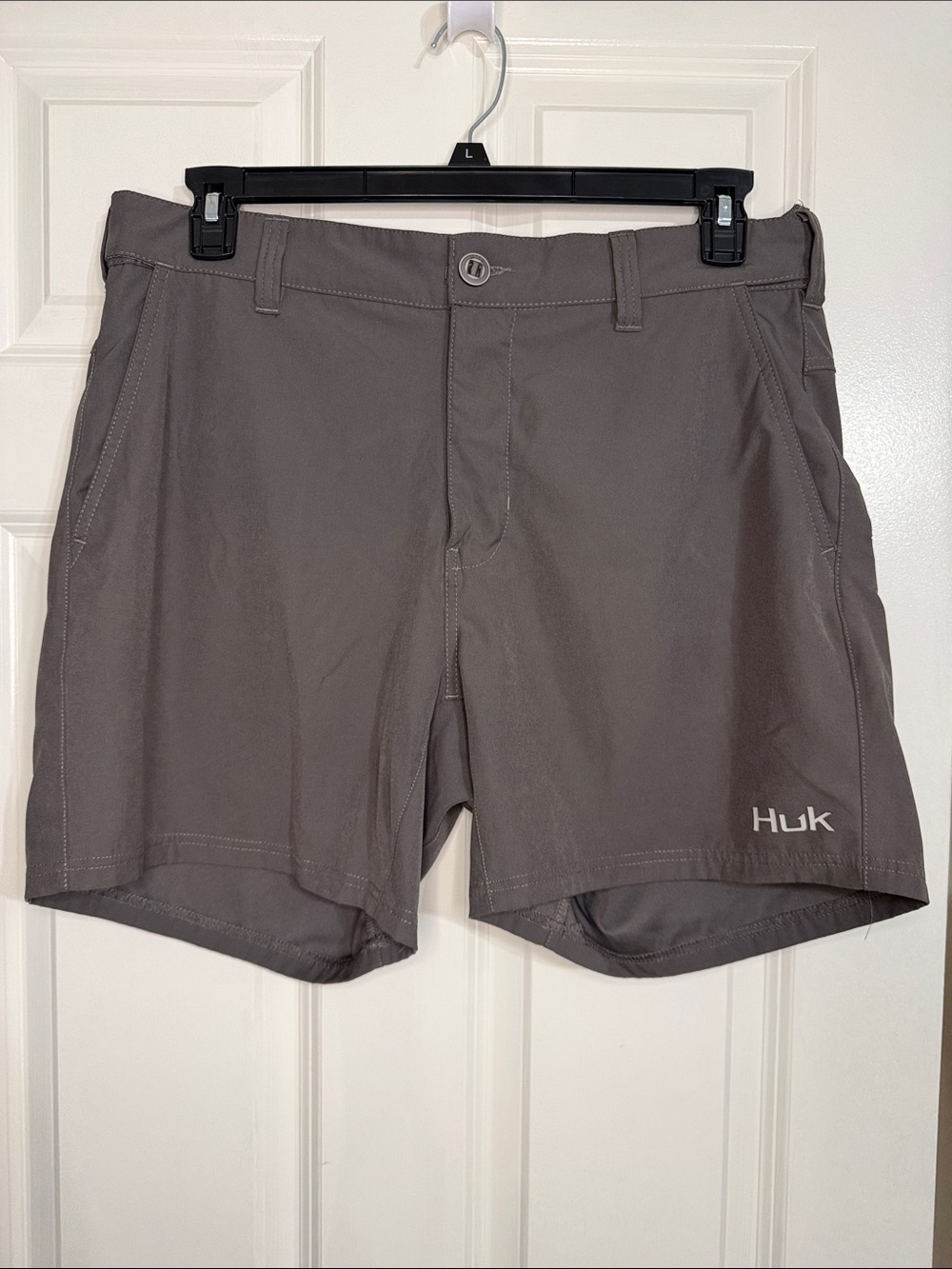 Huk Men's Charcoal Performance Hybrid Shorts